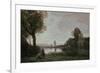 Seine Landscape Near Chatou, 1885-Jean-Baptiste-Camille Corot-Framed Giclee Print