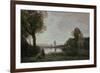 Seine Landscape Near Chatou, 1885-Jean-Baptiste-Camille Corot-Framed Giclee Print