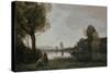 Seine Landscape Near Chatou, 1885-Jean-Baptiste-Camille Corot-Stretched Canvas