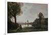 Seine Landscape Near Chatou, 1885-Jean-Baptiste-Camille Corot-Framed Giclee Print