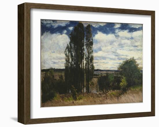 Seine, Landscape with Poplars, 1877-Carl Fredrik Hill-Framed Giclee Print