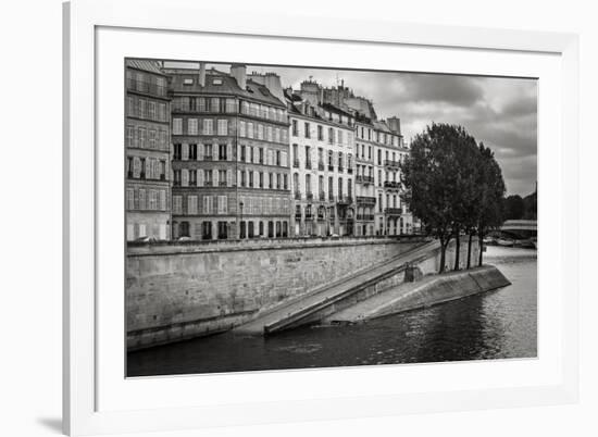 Seine River Bank on Ile Saint Louis, Paris, France-Francois Roux-Framed Photographic Print