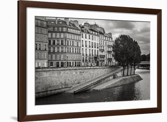 Seine River Bank on Ile Saint Louis, Paris, France-Francois Roux-Framed Photographic Print