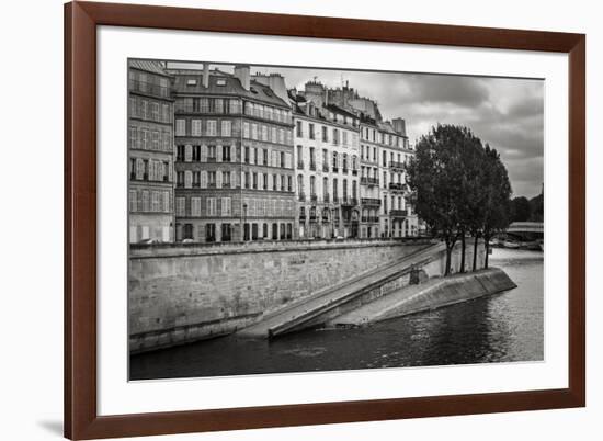 Seine River Bank on Ile Saint Louis, Paris, France-Francois Roux-Framed Photographic Print