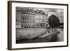 Seine River Bank on Ile Saint Louis, Paris, France-Francois Roux-Framed Photographic Print