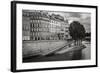 Seine River Bank on Ile Saint Louis, Paris, France-Francois Roux-Framed Photographic Print