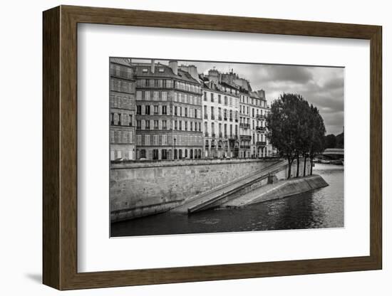 Seine River Bank on Ile Saint Louis, Paris, France-Francois Roux-Framed Photographic Print