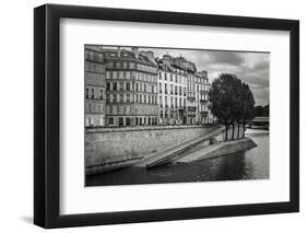 Seine River Bank on Ile Saint Louis, Paris, France-Francois Roux-Framed Photographic Print