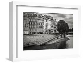 Seine River Bank on Ile Saint Louis, Paris, France-Francois Roux-Framed Photographic Print