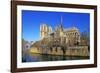 Seine River with Notre Dame Cathedral, UNESCO World Heritage Site, Paris, Ile de France, France, Eu-Hans-Peter Merten-Framed Photographic Print