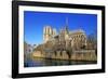 Seine River with Notre Dame Cathedral, UNESCO World Heritage Site, Paris, Ile de France, France, Eu-Hans-Peter Merten-Framed Photographic Print