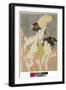 Seiro Niwaka Onna Geisha No Bu : Asazumabune Ogiuri Uta....., 1793 (Colour Woodblock Print)-Kitagawa Utamaro-Framed Giclee Print