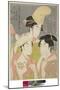 Seiro Niwaka Onna Geisha No Bu : Asazumabune Ogiuri Uta....., 1793 (Colour Woodblock Print)-Kitagawa Utamaro-Mounted Giclee Print