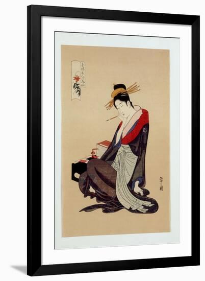 Seirou Bijin Rokkasen-Choubunsai Eishi-Framed Giclee Print