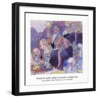 Seizing His Golden Goblet He Proposed in Ringing Tones the Health of the Princess of the Dwarfs-Charles Robinson-Framed Premium Giclee Print