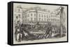 Seizure of Artillery on the Italian Boulevards-null-Framed Stretched Canvas