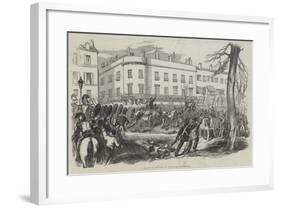 Seizure of Artillery on the Italian Boulevards-null-Framed Giclee Print