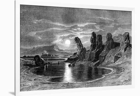 Sekhets with the Moonlight, Egypt, 1877-Ernest Heyn-Framed Giclee Print