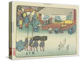 Seki, 1837-1844-Utagawa Hiroshige-Stretched Canvas