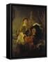 Selbstbildnis Mit Saskia, um 1635-Rembrandt van Rijn-Framed Stretched Canvas