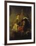 Selbstbildnis Mit Saskia, um 1635-Rembrandt van Rijn-Framed Giclee Print