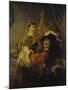 Selbstbildnis Mit Saskia, um 1635-Rembrandt van Rijn-Mounted Giclee Print