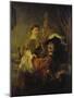 Selbstbildnis Mit Saskia, um 1635-Rembrandt van Rijn-Mounted Giclee Print