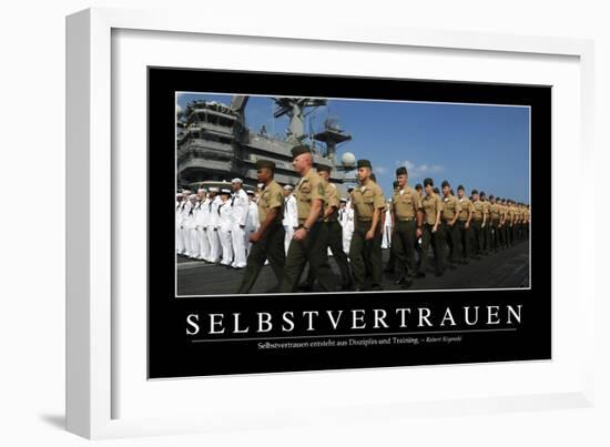 Selbstvertrauen: Motivationsposter Mit Inspirierendem Zitat-null-Framed Photographic Print