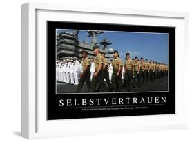 Selbstvertrauen: Motivationsposter Mit Inspirierendem Zitat-null-Framed Photographic Print