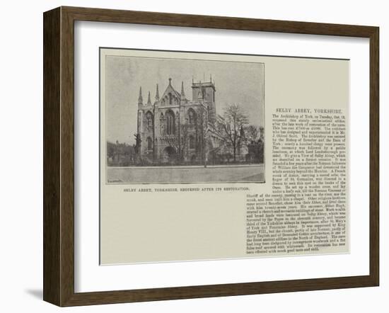 Selby Abbey, Yorkshire, Reopened after its Restoration-null-Framed Giclee Print
