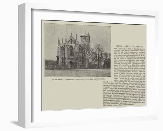 Selby Abbey, Yorkshire, Reopened after its Restoration-null-Framed Giclee Print