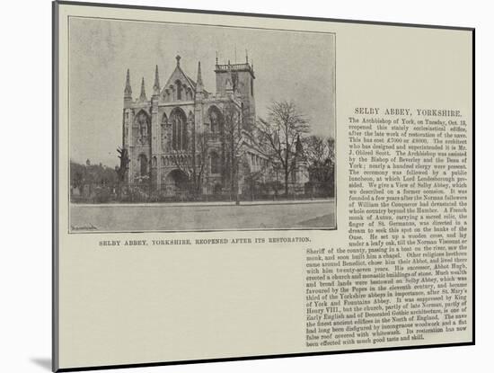 Selby Abbey, Yorkshire, Reopened after its Restoration-null-Mounted Giclee Print
