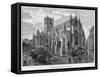 Selby Abbey, Yorkshire, Viewed from the South East-null-Framed Stretched Canvas