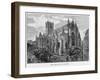 Selby Abbey, Yorkshire, Viewed from the South East-null-Framed Art Print