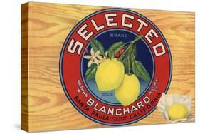 Selected Brand - Santa Paula, California - Citrus Crate Label-Lantern Press-Stretched Canvas