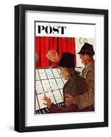 "Selecting the Ring," Saturday Evening Post Cover, February 11, 1961-George Hughes-Framed Giclee Print