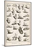 Selection of Ancient and Not So Ancient Footwear Including Various Styles of Sandal-Bernard-Mounted Art Print