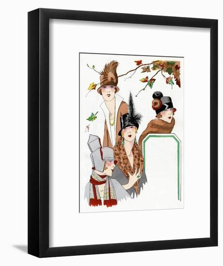 Selection of Autumn Hat Designs by Esther Meyer-null-Framed Art Print