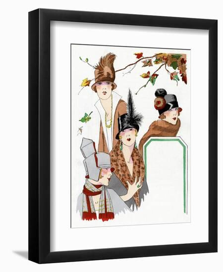 Selection of Autumn Hat Designs by Esther Meyer-null-Framed Art Print