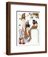 Selection of Autumn Hat Designs by Esther Meyer-null-Framed Art Print