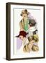 Selection of Autumn Hats Designed by Georgette and Cie-null-Framed Art Print