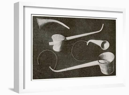 Selection of Beethoven's Hearing Aids-null-Framed Art Print