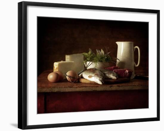 Selection of Cooking Ingredients Which are High in Protein-Steve Lupton-Framed Photographic Print