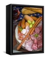 Selection of French Meat and Saunited States of Americages, France, French Cooking-Nico Tondini-Framed Stretched Canvas