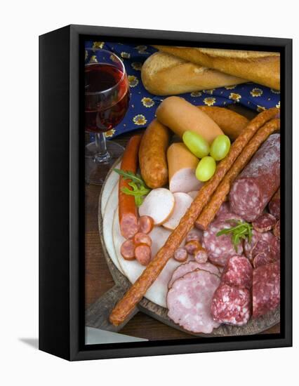 Selection of French Meat and Saunited States of Americages, France, French Cooking-Nico Tondini-Framed Stretched Canvas