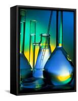 Selection of Glassware Used In Chemical Research-Tek Image-Framed Stretched Canvas