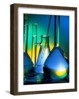 Selection of Glassware Used In Chemical Research-Tek Image-Framed Photographic Print