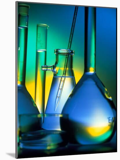 Selection of Glassware Used In Chemical Research-Tek Image-Mounted Photographic Print