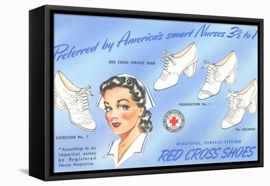 Selection of Nurses' Shoes-null-Framed Stretched Canvas