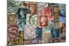 Selection of old British Stamps-Tom Quartermaine-Mounted Giclee Print